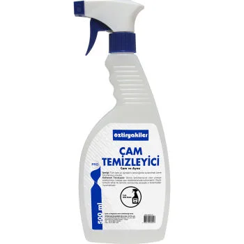 Cam Temizliği için 500 ml Mavi Etiket şeffaf Triger Şişe