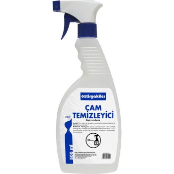 Cam Temizliği için 500 ml Mavi Etiket şeffaf Triger Şişe