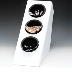 Zicco Çay Kahve Kaşığı Standı, Polikarbon Gözlü, 27x14,5x28,5 cm, Beyaz