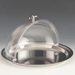 Zicco Çelik Altlı Fanus, Polikarbon Rolltop Kapaklı, 32,5 cm