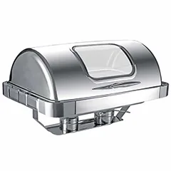 Epinox CDG-9C Chafing Dish, Roll Top Kapak, Gömme Camlı, 9 lt