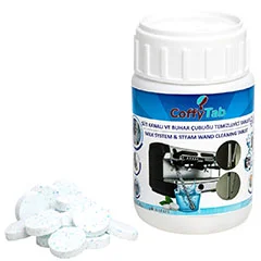 CoffyTab A001-5 Süt Kanalı ve Buhar Çubuğu Temizleme Tableti, 5 gr, 20 Tablet