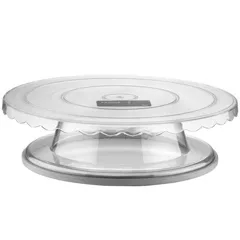 Corona Professional Polikarbon Döner Pasta Standı, 335 mm, BO389, Şeffaf