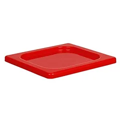 Corona Professional Polipropilen Gastronom Küvet Kilitli Kapak, 1/6, BO2147, Kırmızı