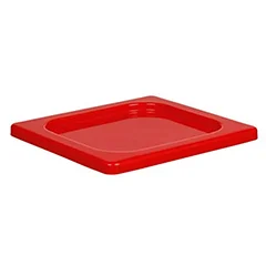 Corona Professional Polipropilen Gastronom Küvet Kilitli Kapak, 1/6, BO2147, Kırmızı