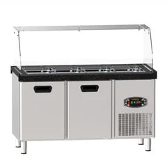 Dampak İki Kapılı Tezgah Tipi Saladbar, 255 lt