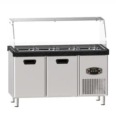 Dampak İki Kapılı Tezgah Tipi Saladbar, 255 lt