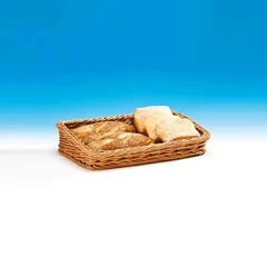 Zicco Dikdörtgen Ekmek Sepeti, Eğimli, Plastik, 30x45x9-5cm, Koyu Renk