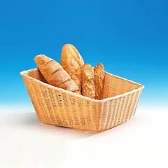Zicco Dikdörtgen Ekmek Sepeti, Plastik, Eğimli, 46x40x25 cm, Açık Renk