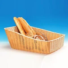 Zicco Dikdörtgen Ekmek Sepeti, Plastik, Eğimli, 61x46x25 cm, Açık Renk