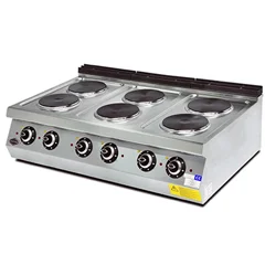 Empero 700 Plus Seri Set Üstü Elektrikli Ocak, 6 Rus Tipi Pleytli, 120x73x30 cm