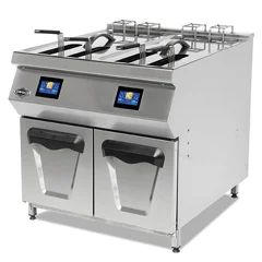 Empero 900 Plus Seri Elektrikli Hızlı Pişirme Fritözü, Asansörlü, Yağ Filtreli, Çiftli, 25+25 lt, 80x90x85 cm