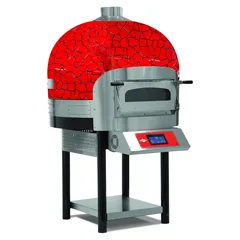 Empero Elektrikli Döner Tabanlı Pizza Fırını Dijital Pizza Saat Kapasiteli
