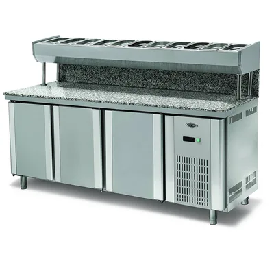Empero EMP.200.80.01-PSYGGranitli Pizza ve Salata Hazırlık Buzdolabı, 3 Kapılı