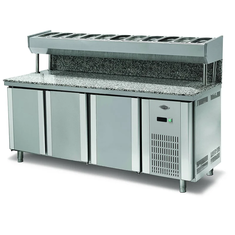 Empero EMP.200.80.01-PSYGGranitli Pizza ve Salata Hazırlık Buzdolabı, 3 Kapılı