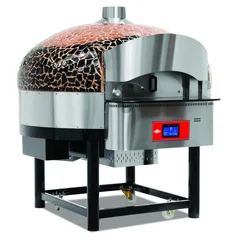 Empero Gazlı Döner Tabanlı Pizza Fırını, Dijital, 30 cm 130 Pizza/Saat Kapasiteli, Kahverengi Siyah