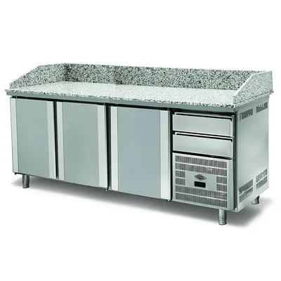 Empero Granit Tablalı Pizza Hazırlık Buzdolabı, 3 Kapılı