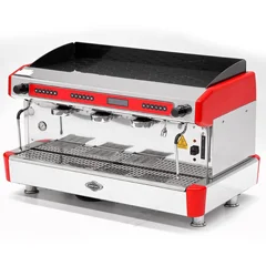 Empero Otomatik Capuccino ve Espresso Makinesi, 3 Gruplu, Kırmızı