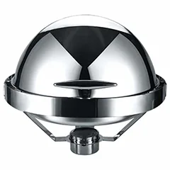 Epinox CDG- Chafing Dish, Roll Top Kapak, Yuvarlak Gömme Camlı, 6 lt