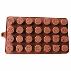 Epinox SCK-43 Çikolata Kalıbı, Silikon, Karışık Emoji