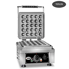 Gmg KGW 27 D Lokmia D Waffle Makinesi, Çiftli, Sabit Plakalı, Teflon Kaplamalı