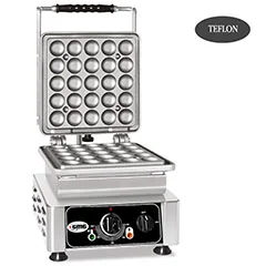 Gmg WE 07 L Lokmia L Waffle Makinesi, Tekli, Değiştirilebilir Plakalı, Teflon Kaplamalı
