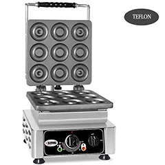Gmg WE 09 Donut Waffle Makinesi, Tekli, Değiştirilebilir Plakalı, Teflon Kaplamalı