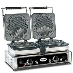 Gmg WE 21 L Çiçek Waffle Makinesi, Çiftli, Değiştirilebilir Plakalı, 21 cm