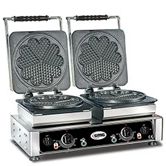 Gmg WE 21 L Çiçek Waffle Makinesi, Çiftli, Değiştirilebilir Plakalı, 21 cm