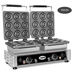 Gmg WE 29 Donut Waffle Makinesi, Çiftli, Değiştirilebilir Plakalı, Teflon Kaplamalı