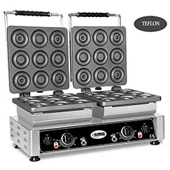 Gmg WE 29 Donut Waffle Makinesi, Çiftli, Değiştirilebilir Plakalı, Teflon Kaplamalı