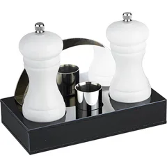 Groovy 4'lü Menaj Set, 18,5x9,5x3 cm, Beyaz