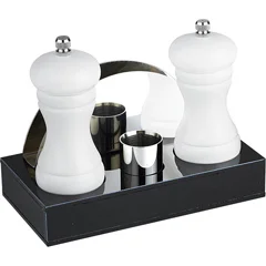 Groovy 4'lü Menaj Set, 18,5x9,5x3 cm, Beyaz