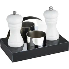 Groovy 4'lü Menaj Set, 20x12x3 cm, Beyaz
