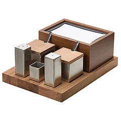 Groovy 6'lı Kare Tuzluk Baharatlık Dispenser Takımı