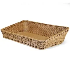 Groovy Açık Büfe Plastik Dikdörtgen Sepet, 50x50x5/10 cm