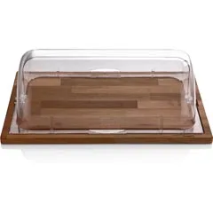 Groovy Ahşap Altlı Polikarbon Rolltop, Dikdörtgen, 58x37,5x18 cm