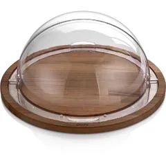 Groovy Ahşap Altlı Polikarbon Rolltop, Yuvarlak, 46x2 cm