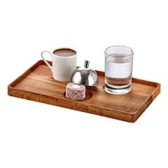 Groovy Ahşap StandlıTürk Kahve Servis Takımı Dikdörtgen, 22,5x14,5x2 cm
