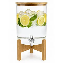 Groovy Akasya Standlı Cam Meyve Suyu Dispenseri, 6,5 l