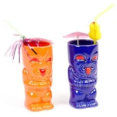 Groovy Ceramic Tiki Mug, 8x17 cm, 410 cc