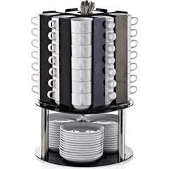 Groovy Dönerli Fincan Standı, Tabaklı, Kapasite 56 Adet