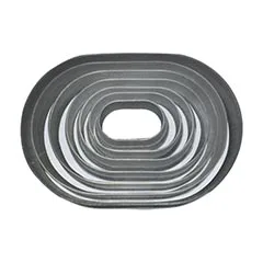 Groovy Polikarbon Valovan Kalıbı, Oval, Düz