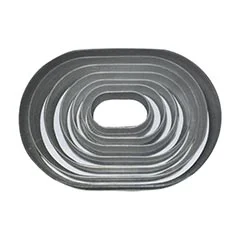 Groovy Polikarbon Valovan Kalıbı, Oval, Düz