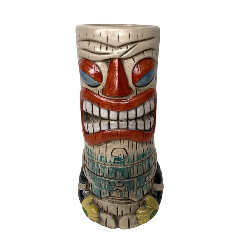 Groovy Seramik Tiki Kokteyl Bardak, 7.3x19.5 cm, 380 cc