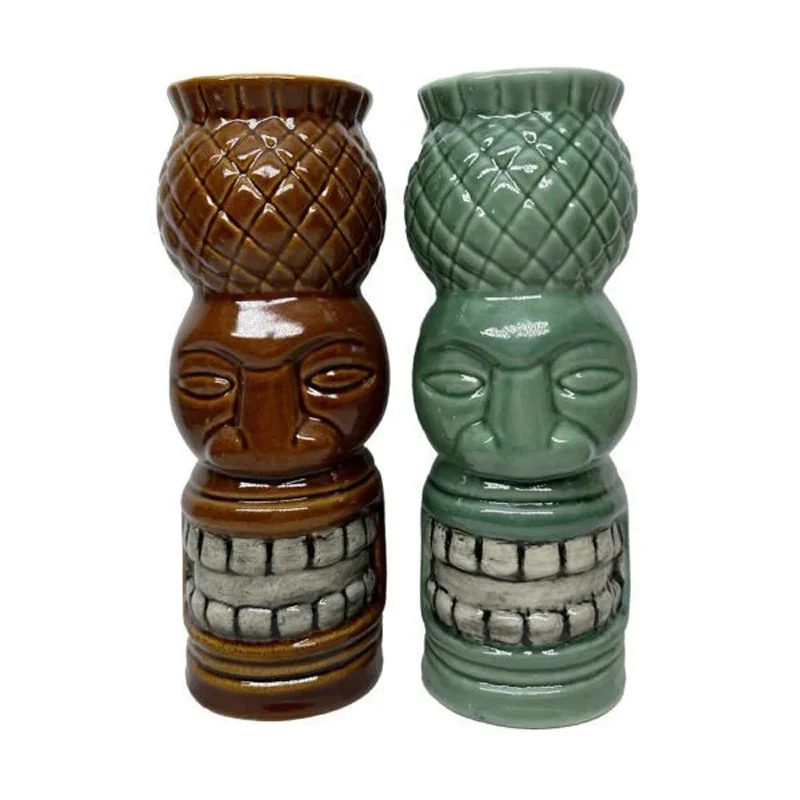 Groovy Seramik Tiki Kokteyl Bardak, 7x21 cm, 550 cc