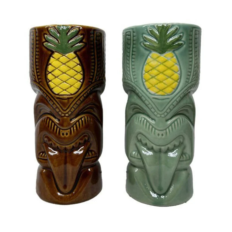 Groovy Seramik Tiki Kokteyl Bardak, 8x18 cm, 550 cc