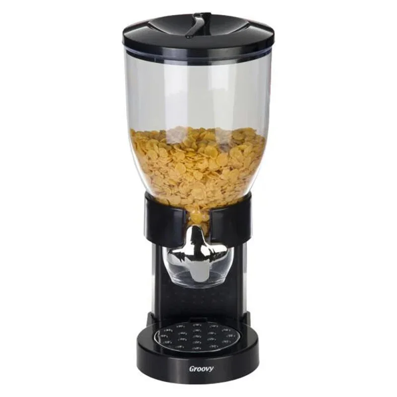 Groovy Tekli Corn Flakes Dispenser, 3,5 L, Siyah