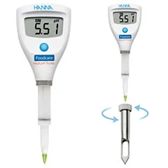 Hanna HI981045 Çelik Bıçaklı Et pH Test Cihazı
