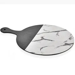 Happy Chef Marble Kulplu Pano, 35 cm, Siyah